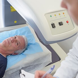 DEXA Scan for Bone Density measures the calcium and mineral levels in your bones to help us assess your bone density and detect osteoporosis.